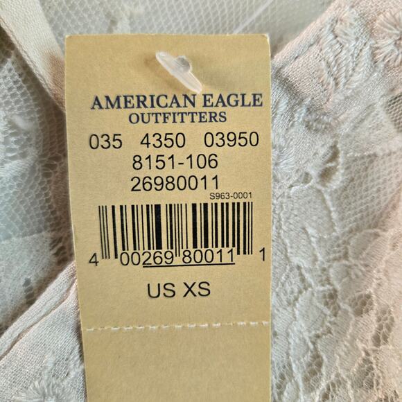 NWT American Eagle Outfitters Boho Long Sleeve Lace Blouse Women's Size XS - Picture 6 of 7